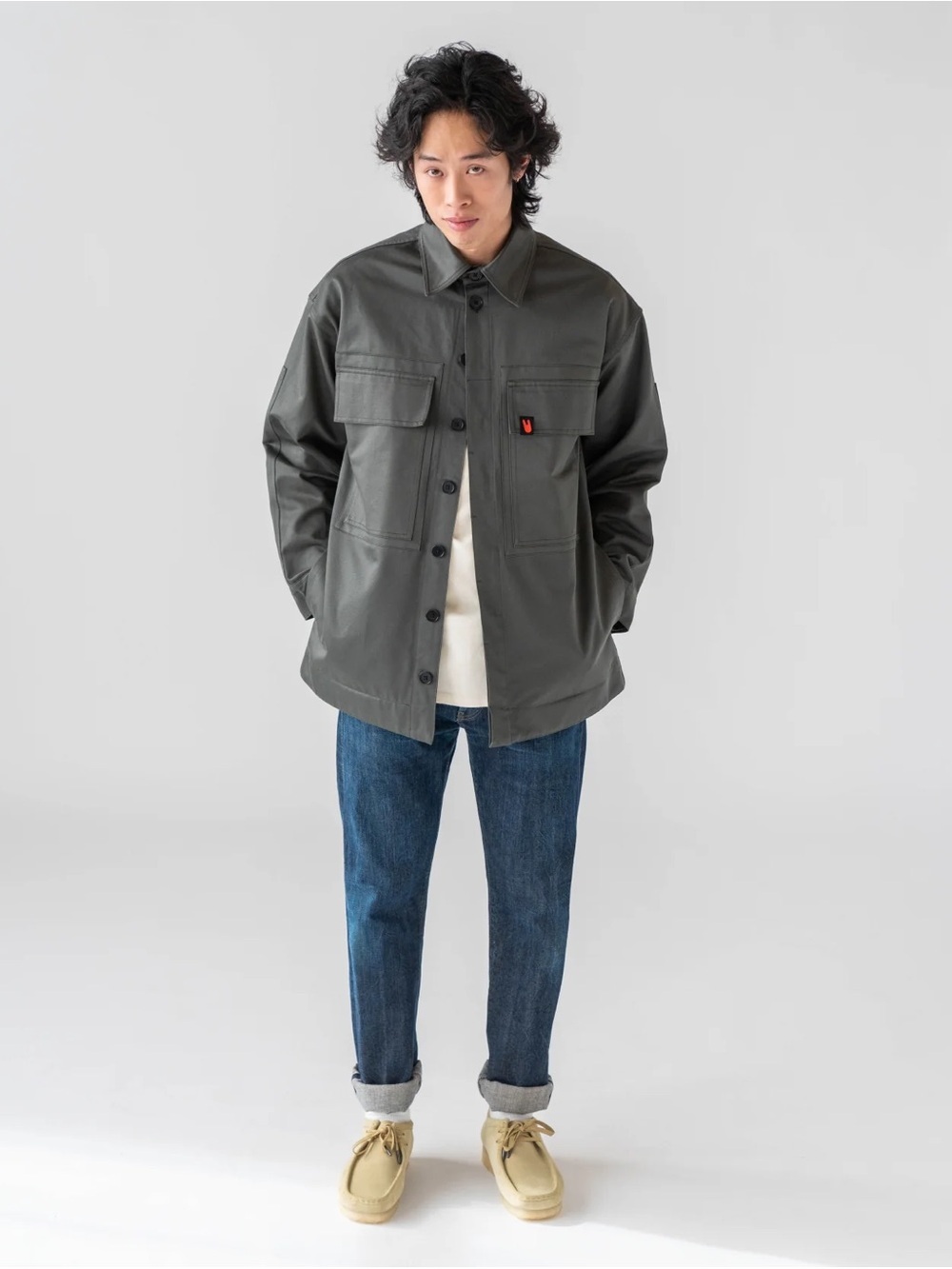 Unless Collective Utility Jacket Biodegradable Canvas Mens Medium BLACK EUC